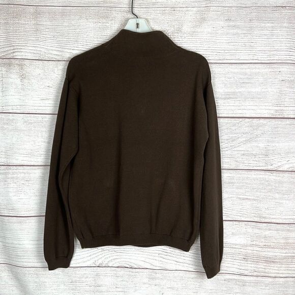 NWT BELFORD Cotton Sweater Kangaroo Pocket Half Zip M - Picture 8 of 11